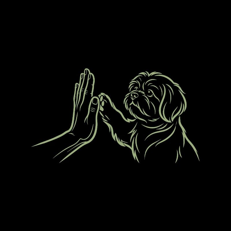Dog Handshake High Five Paw Human Connection