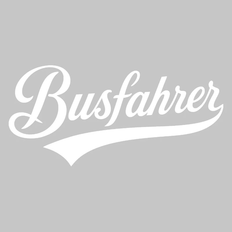 Beruf Busfahrer Text Design