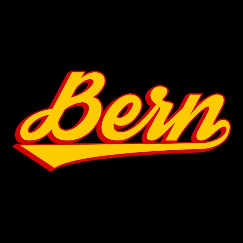 Bern Retro Font Logo Print