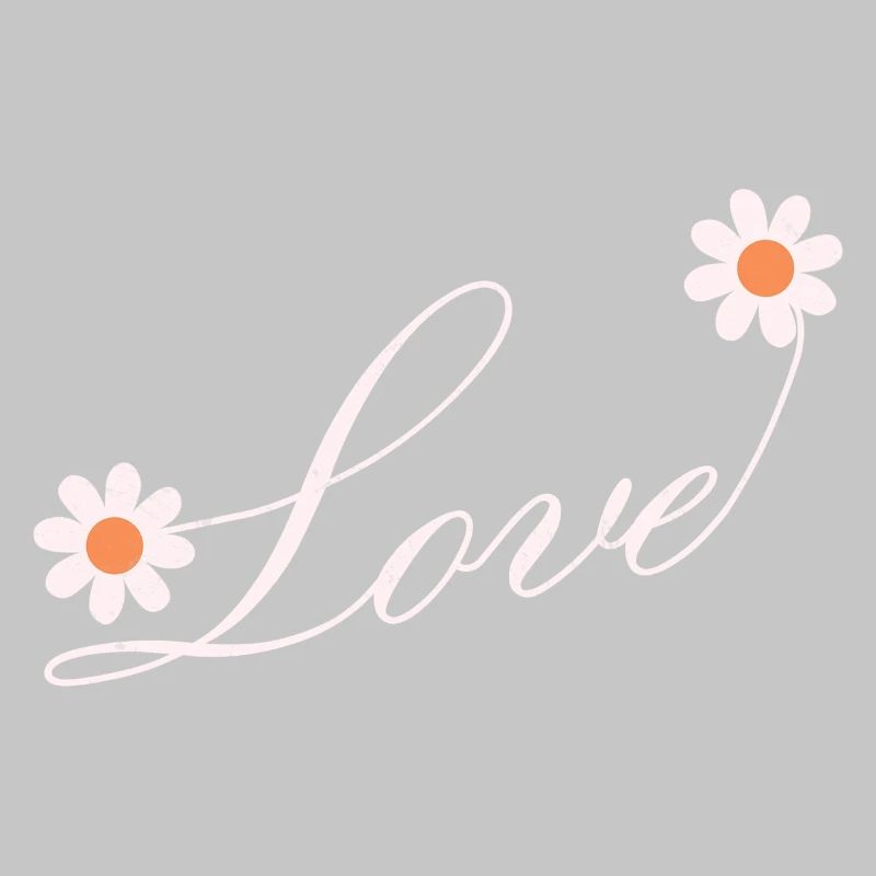 Floral Love Script Design