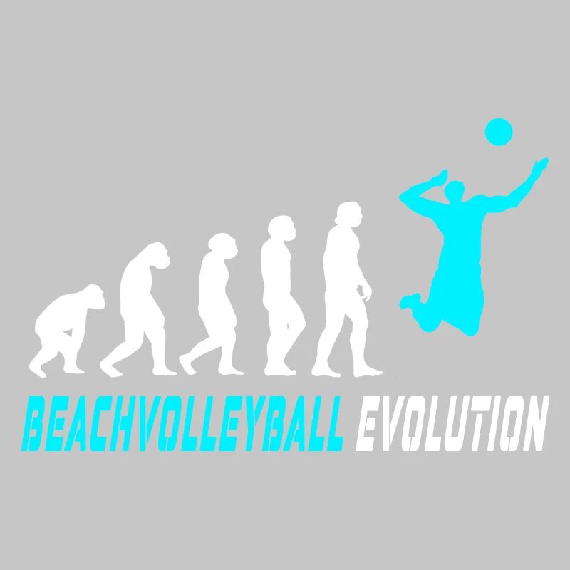 Beach volleyball evolution design / gift idea