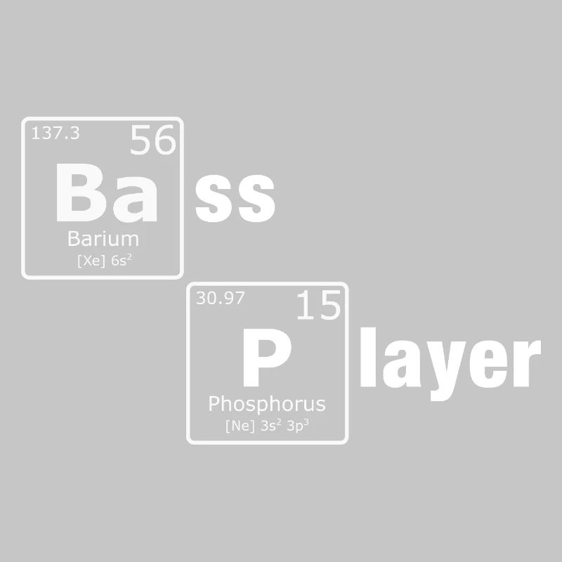 Bass Player PSE Periodic Table Elements Nerd