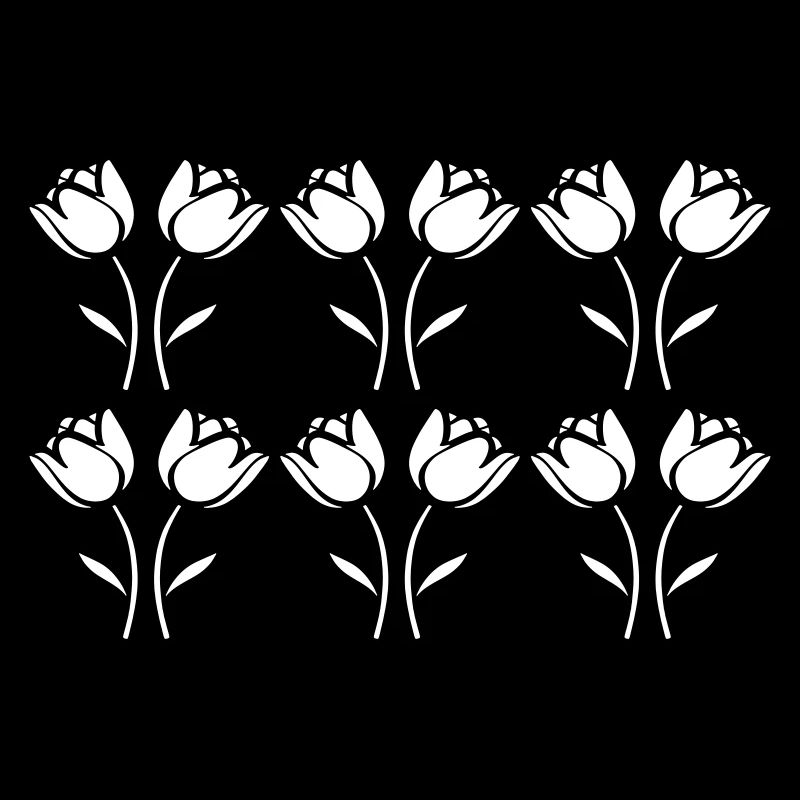 Silhouettes élégantes de tulipes blanches