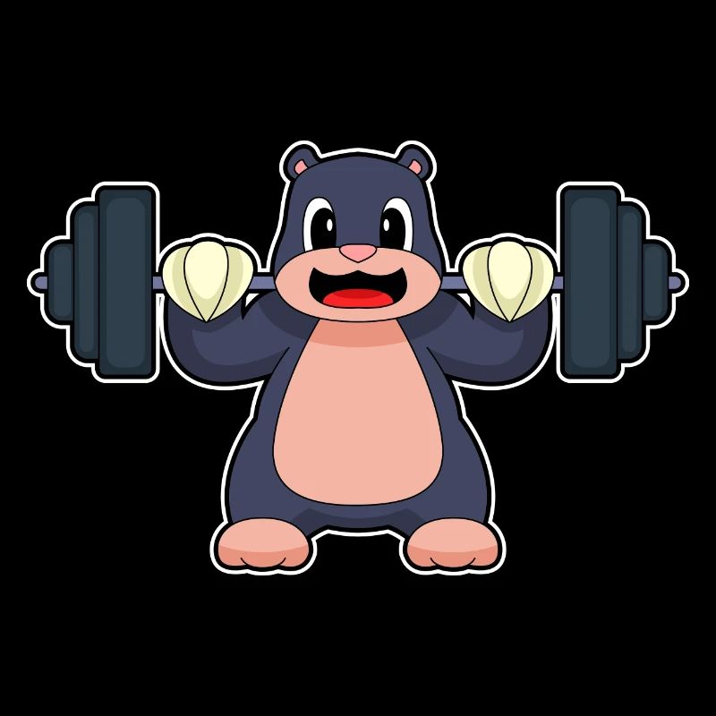 Mole Bodybuilder Dumbbell Bodybuilding
