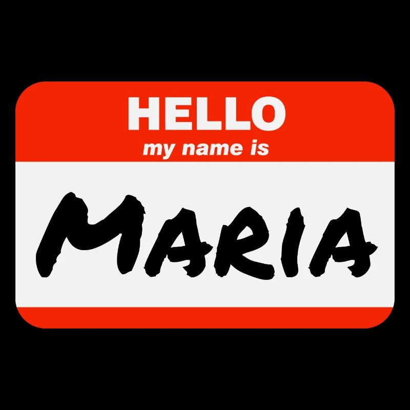 Hello My Name Is Maria Label Name Tag