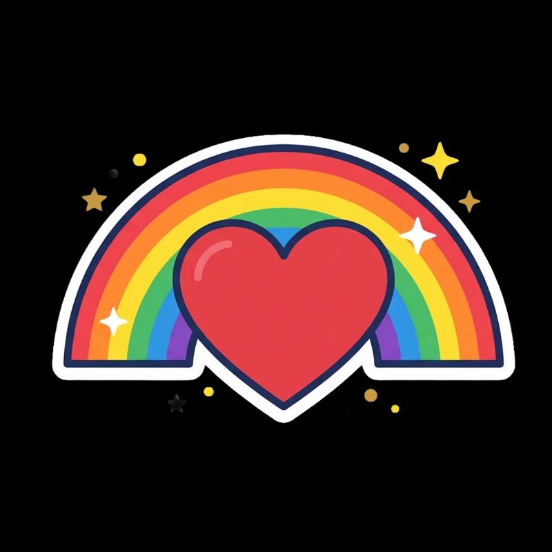 Herz, Regenbogen, Stolz, Liebe