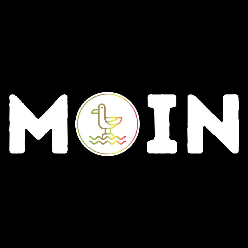 Moin mit Möwe S/W