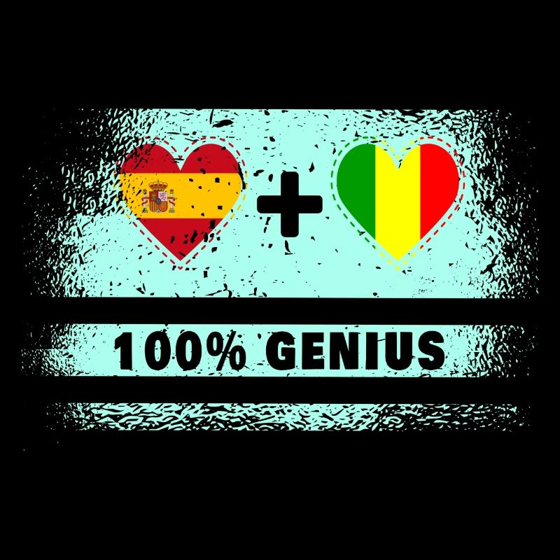 Spain and Mali flag 100% genius