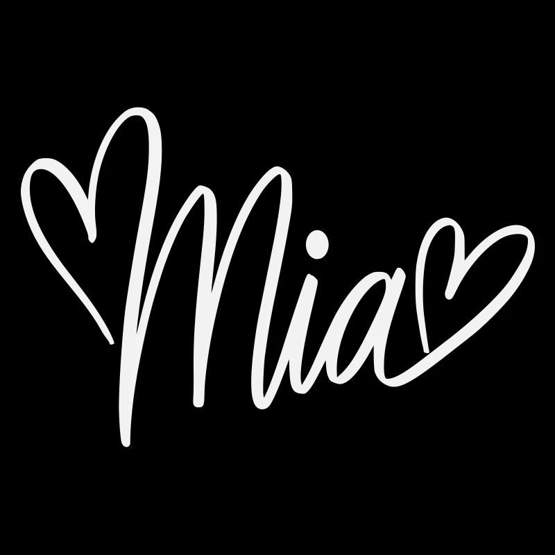 Mia Namendesign mit Herzen