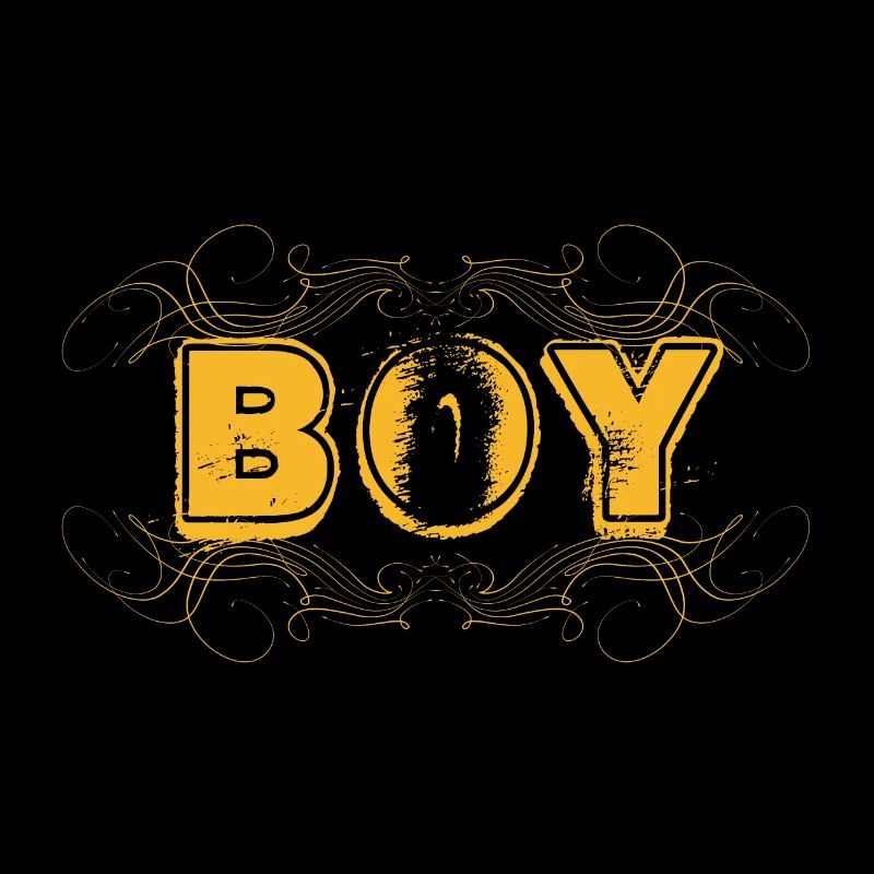 BOY lettering decorated