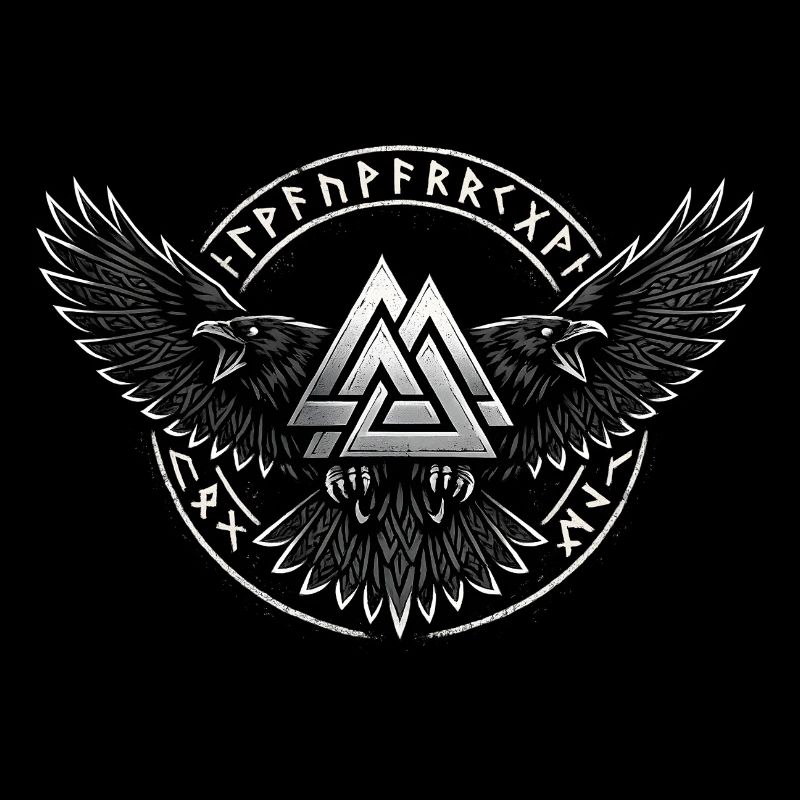 Rabe Valknut Wikingersymbol