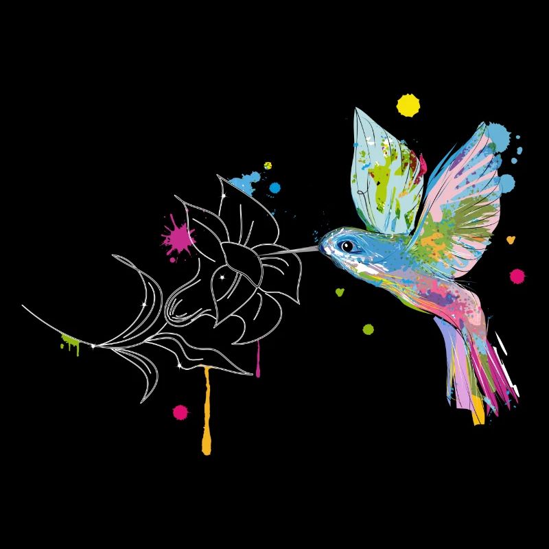 Un colibri et une fleur