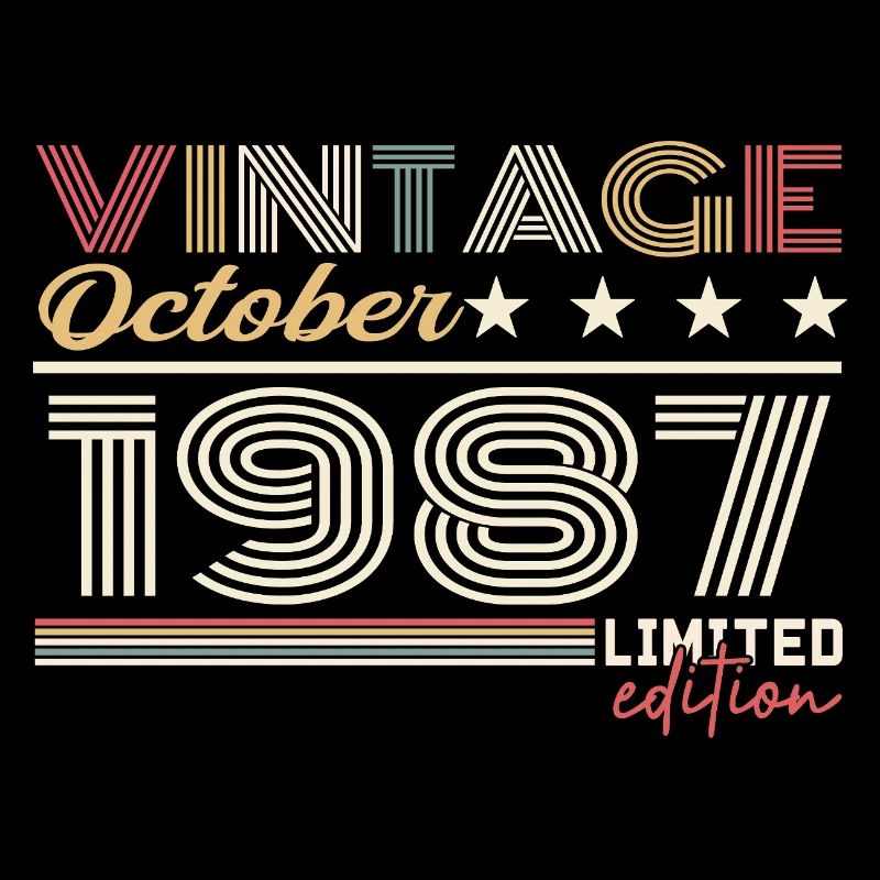 October 1987 Retro Birthday 1987 October 1987