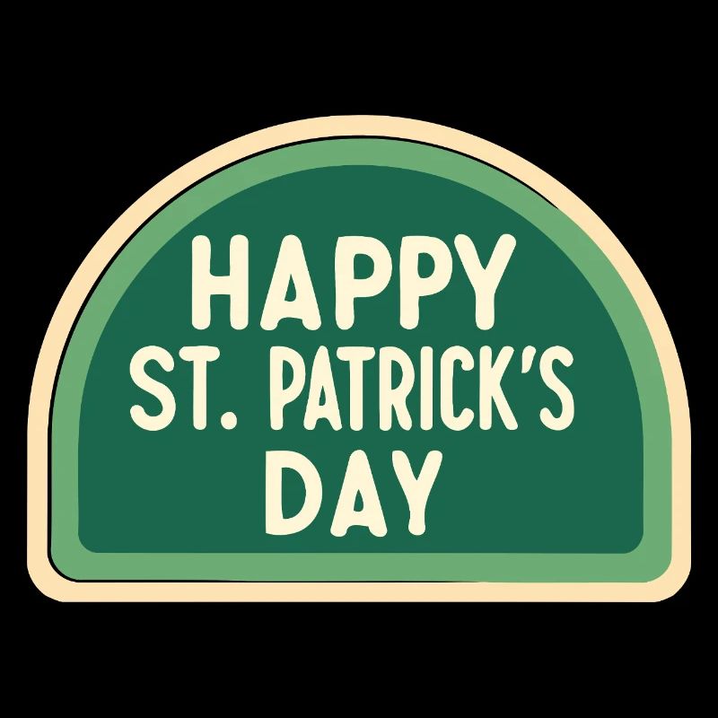 Jour Saint-Patrick Vert Badge