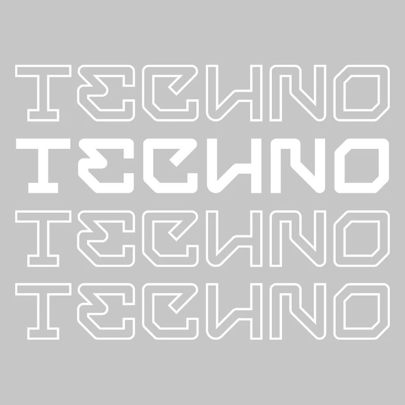 Conception de logo en typographie techno-moderne