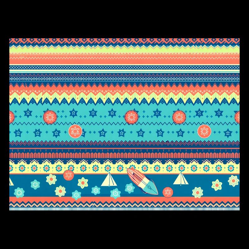 Colorful Boho Winter Pattern