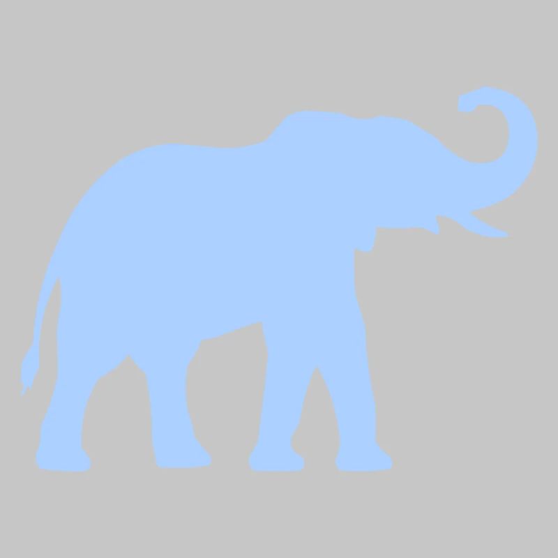 Blauer Elefantenumriss
