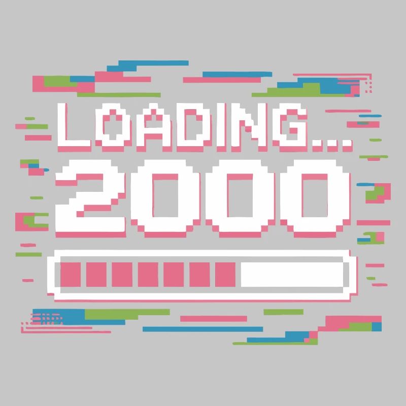 Pixel Retro Design Loading 2000