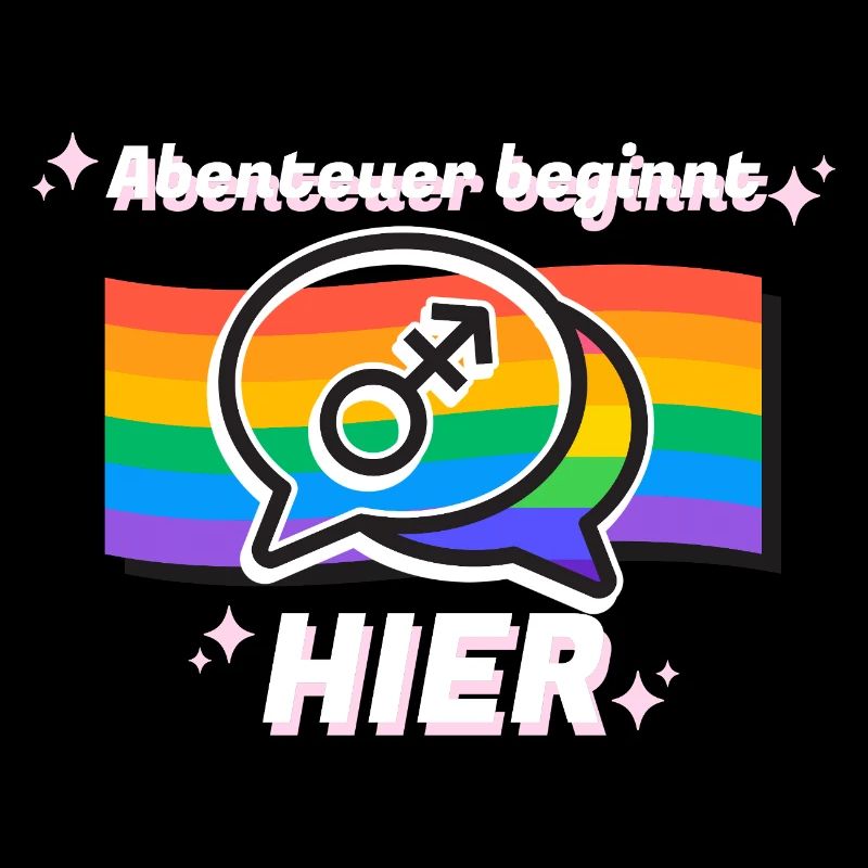 Abenteuer beginnt hier Pride Symbol