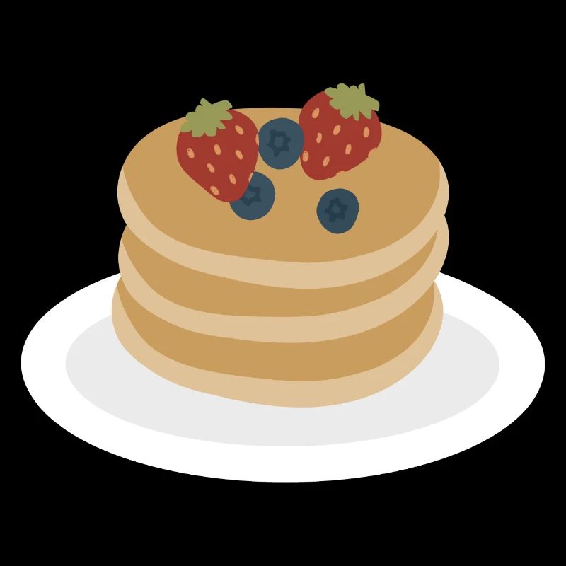 Illustrations de la pile de pancakes aux baies