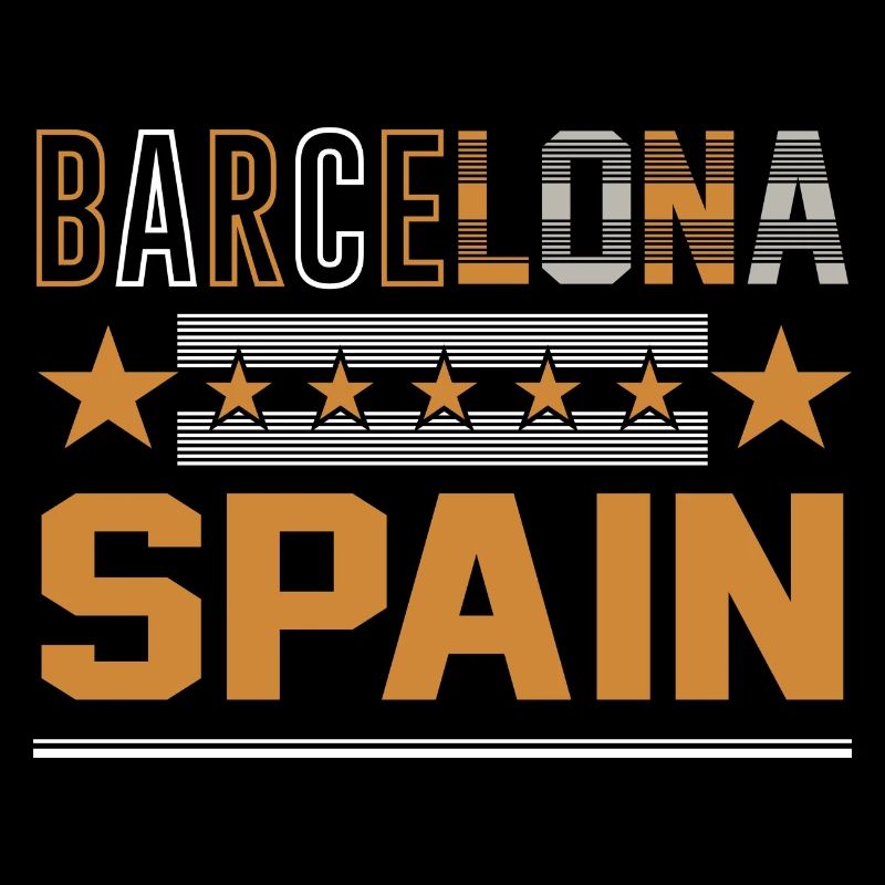 Barcelona Spanien Retro Design