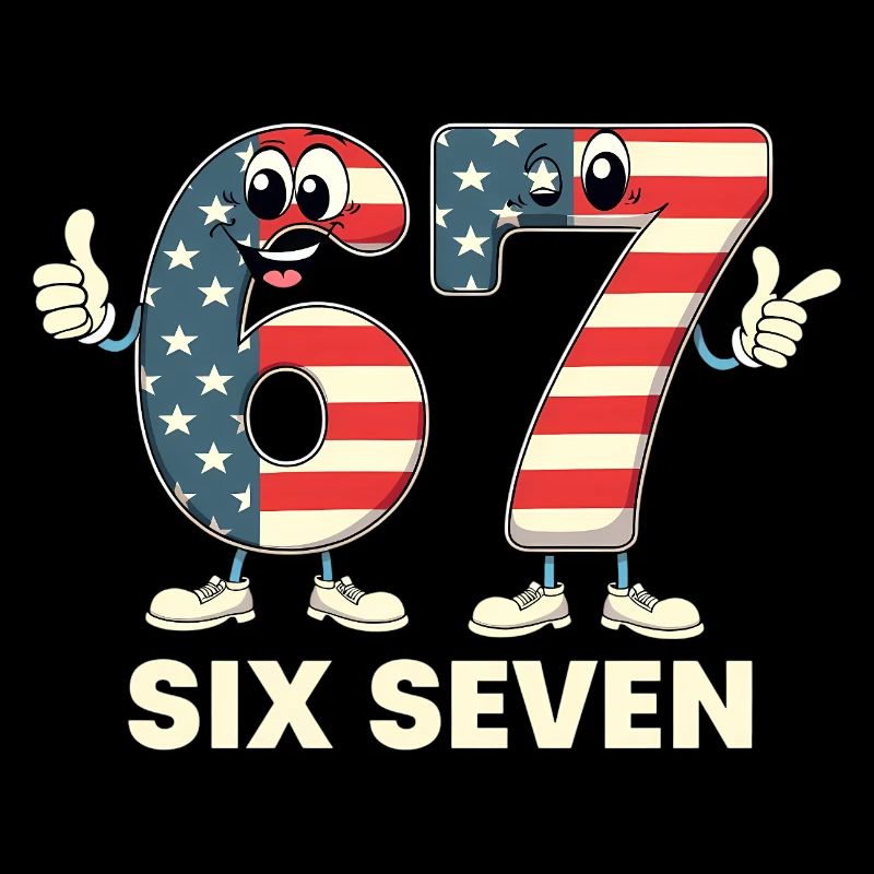US Flag 67 Memes Six Seven