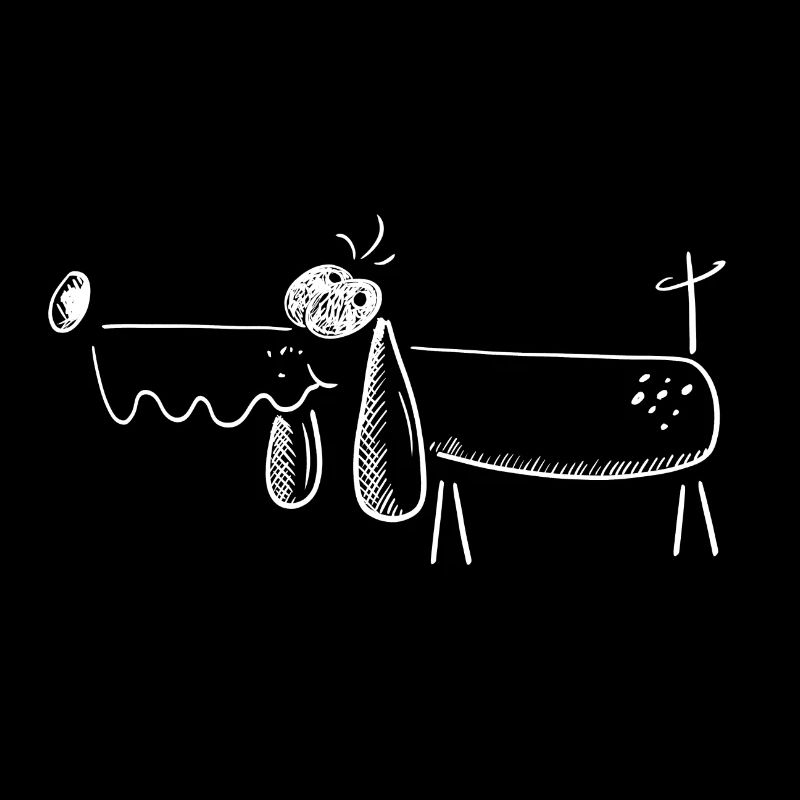 Funny Dackel Comic Skizze - Hund