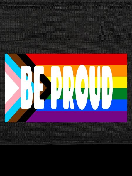 Be Proud Pride Flag Text