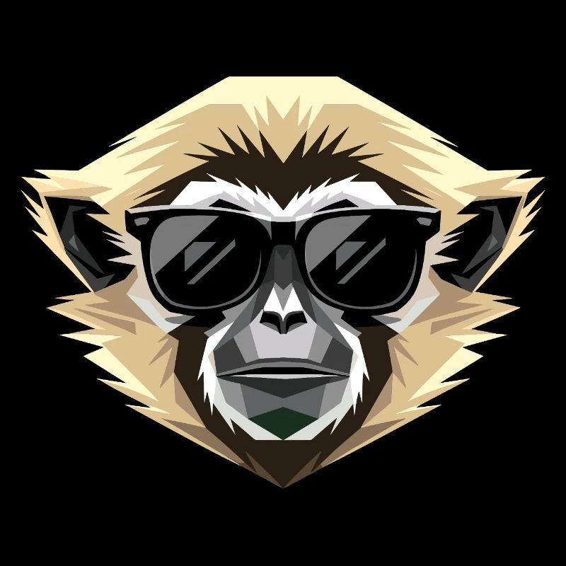 Gibbon Monkey Whitehand Gibbon Monkey Cute Lar Gibbons