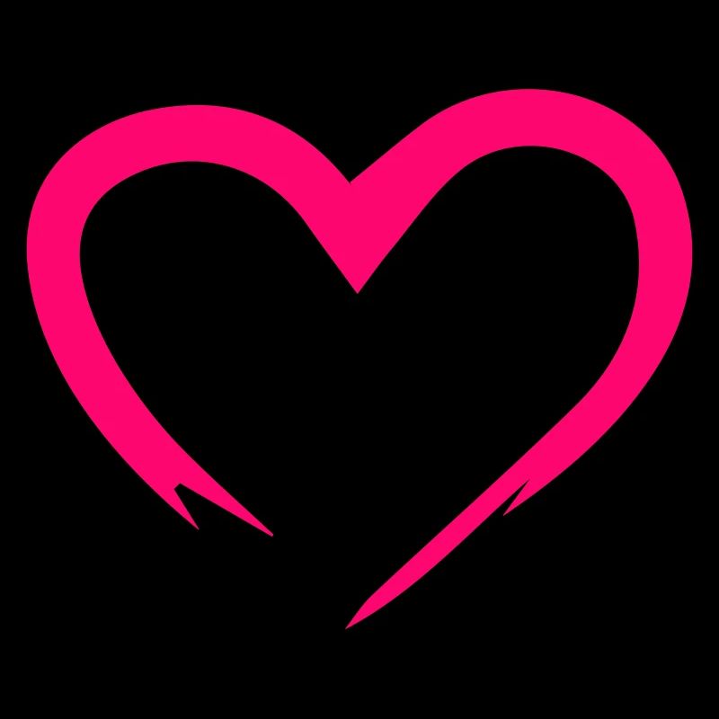 Conception de contour de coeur rose