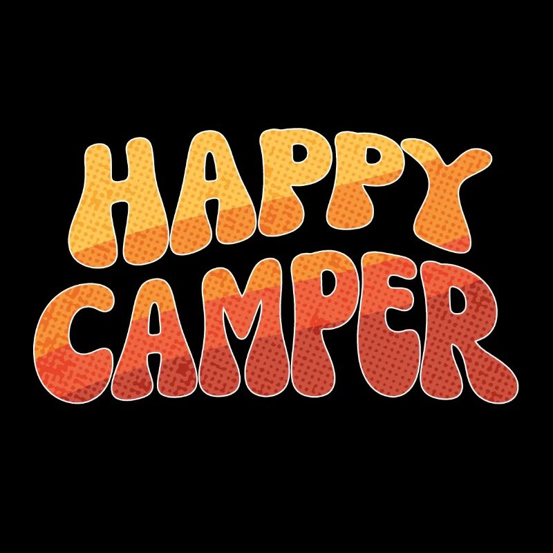 Happy Camper Retro Schrift
