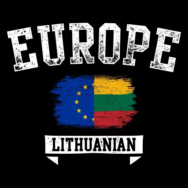 Europe Lithuania Brush Flag