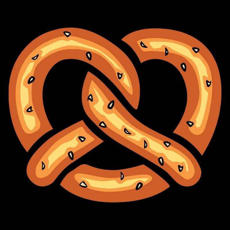 Illustration de dessin animé de bretzel drôle
