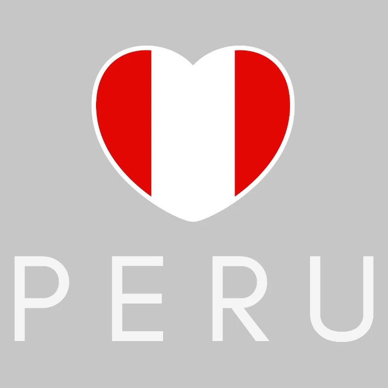 Heart with Peru flag, Peruvian pride