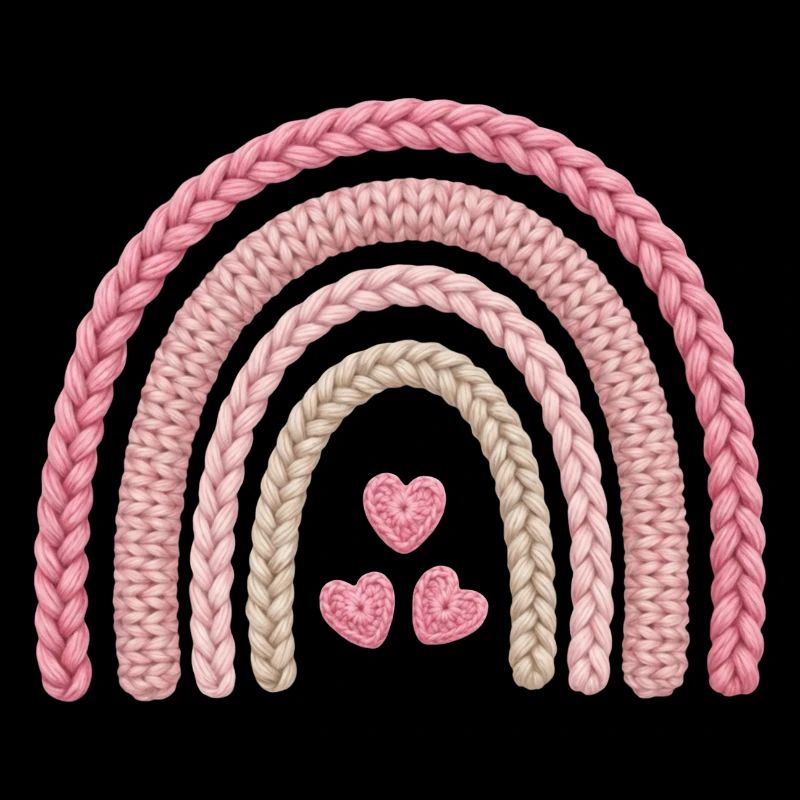 Rainbow Pink Knitting Pattern