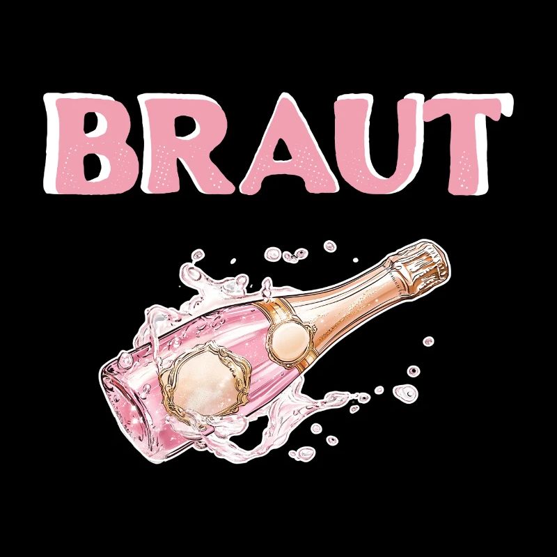 Team Braut-Champagnerflasche! Personalisierbar