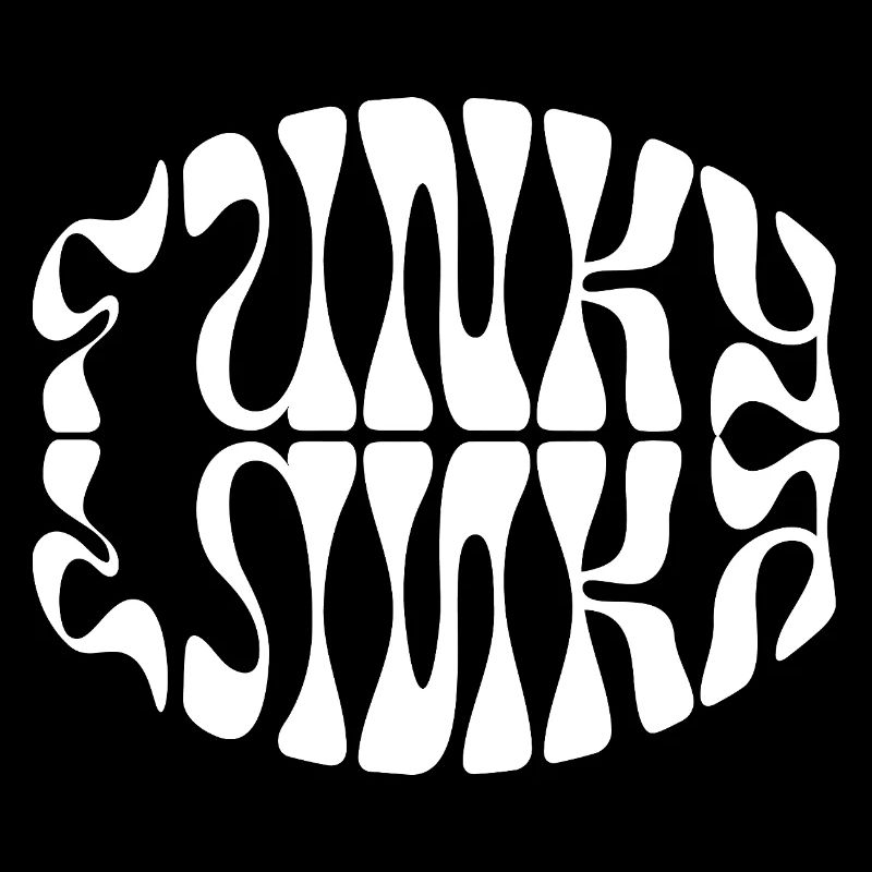 Funky music typographic design