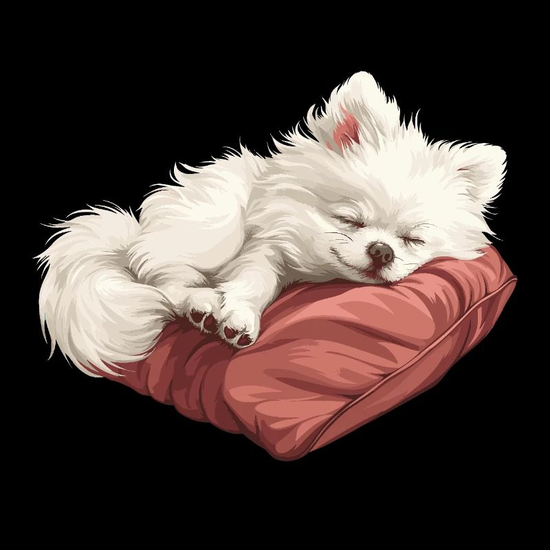 Schlafender Spitz Welpe