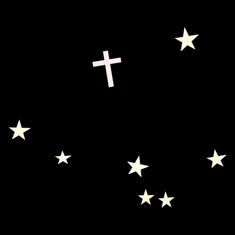 Croix dans le ciel étoilé