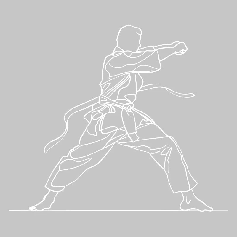 Karate Line Drawing