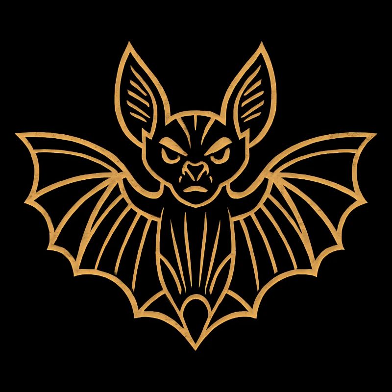 Conception de lignes de chauve-souris dorées