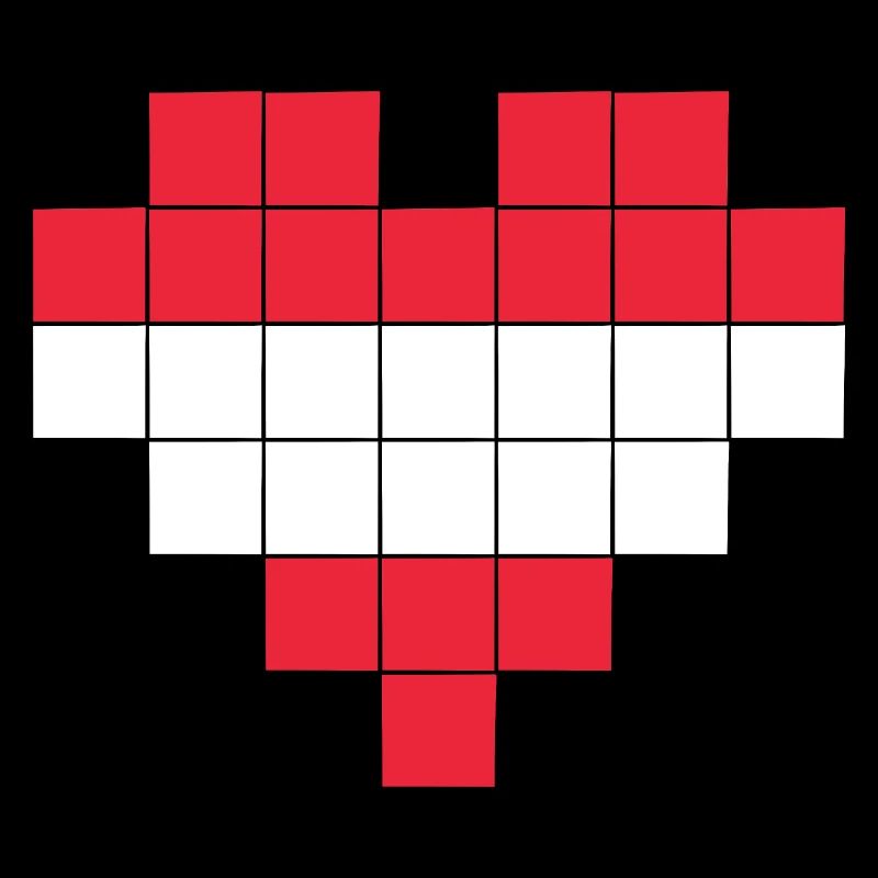 Pixel Heart Autriche Drapeau