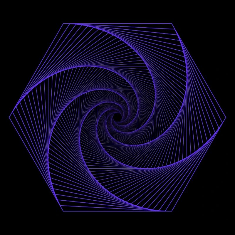 Spirale im hexagonalen Muster