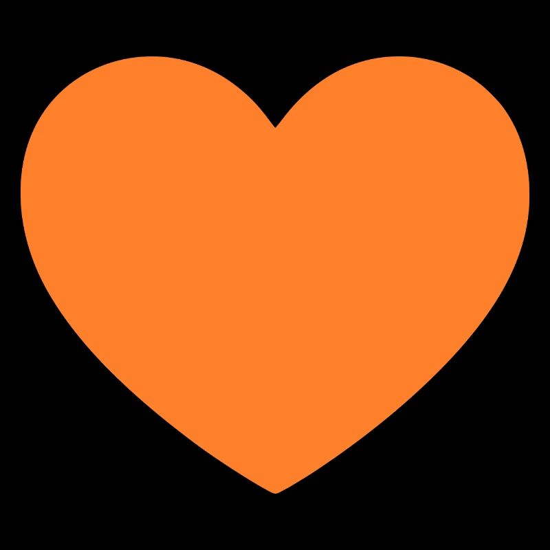 orangenes Herz orangen Geschenk Valentinstag