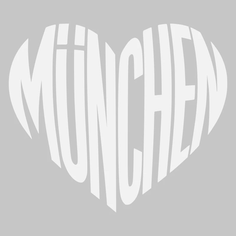 Silhouette de cœur de Munich - Variable de couleur du design