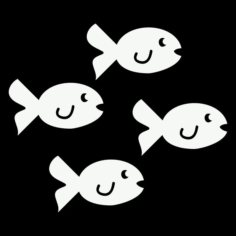 Quatre petits poissons amicaux