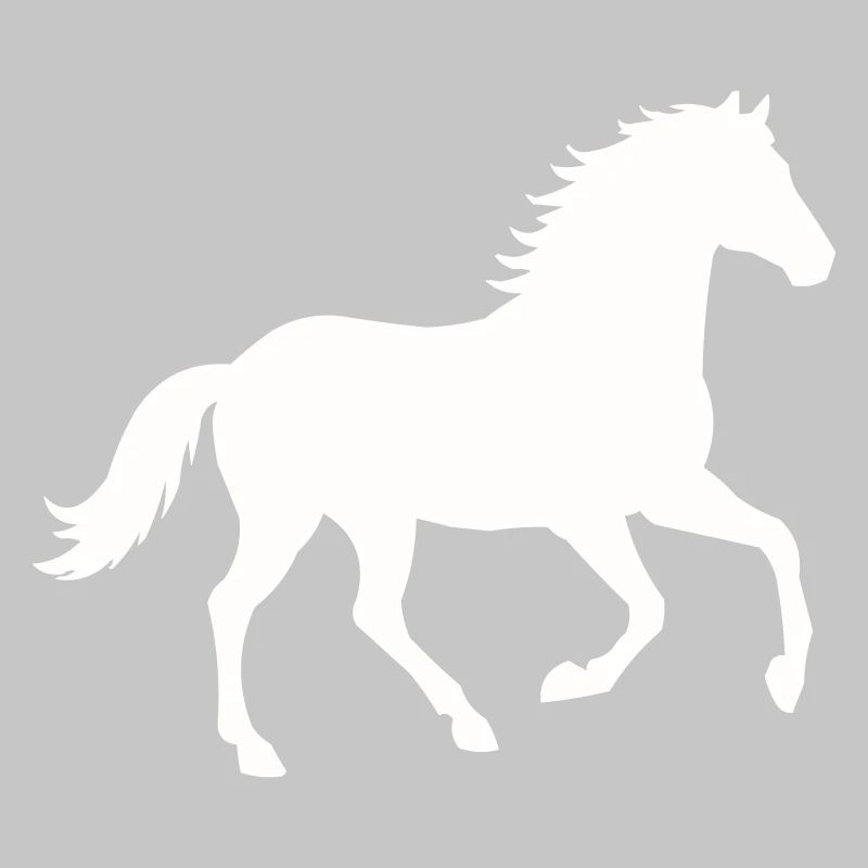 Silhouette eines wilden Pferdes