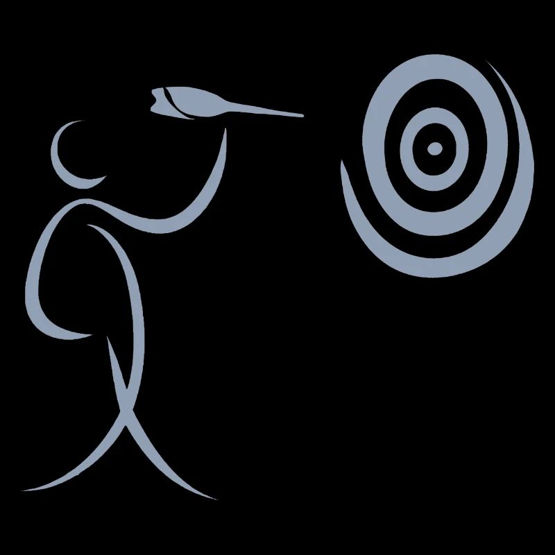 Minimalist darts dart player with dart and dart