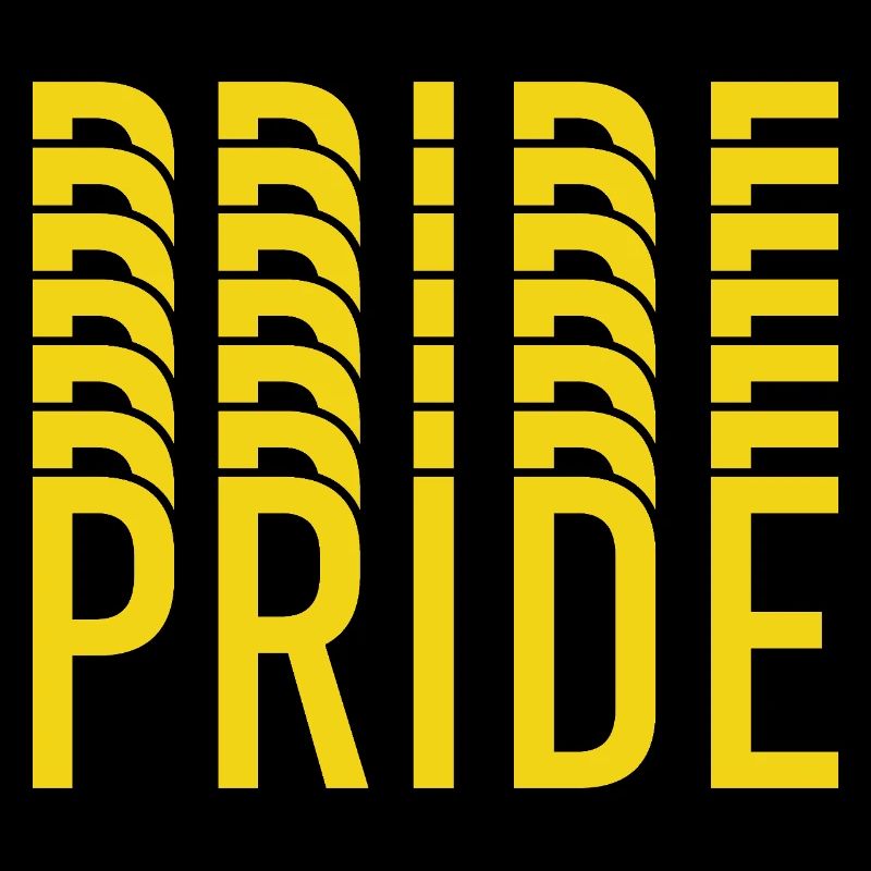 Pride Yellow Text Pattern