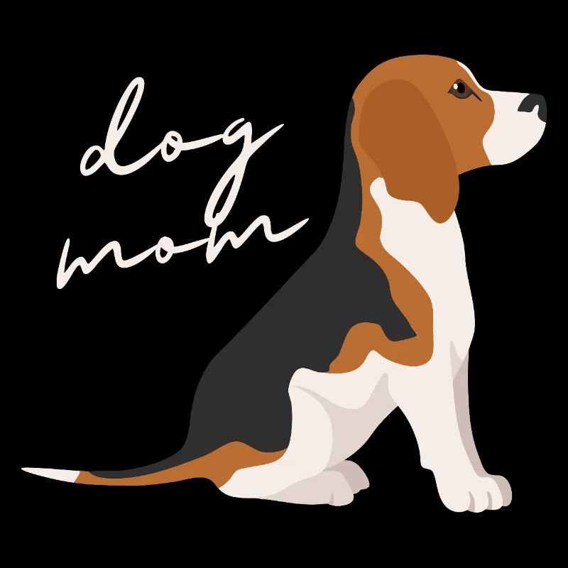 Beagle Mom Script Badge